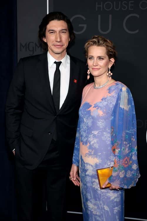 Adam Driver and Joanne Tucker attend the