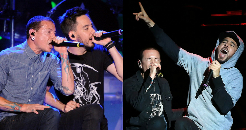 Mike Shinoda remembered his late bandmate and asked the audience to sing so loud that Chester could hear them. (Getty Images)