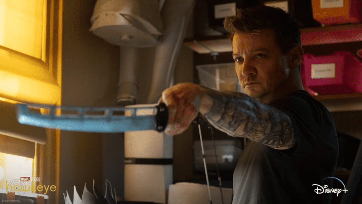 Jeremy Renner as Clint Barton in a still from 'Hawkeye' (Disney+)