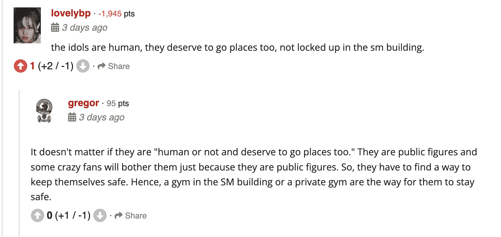 Fans share their reactions to SM Entertainment idols being hounded by stalker fans at a fitness center (allkpop)