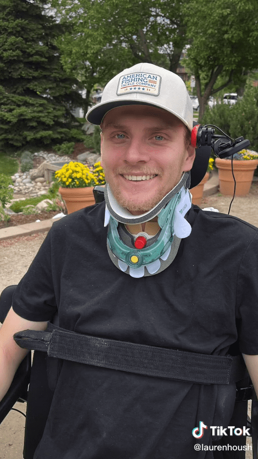 On Thursday, April 21, 2022, Ryan McConnaughey was involved in an accident that caused a C5 spinal injury. (Credits: TikTok/@laurenhoush)