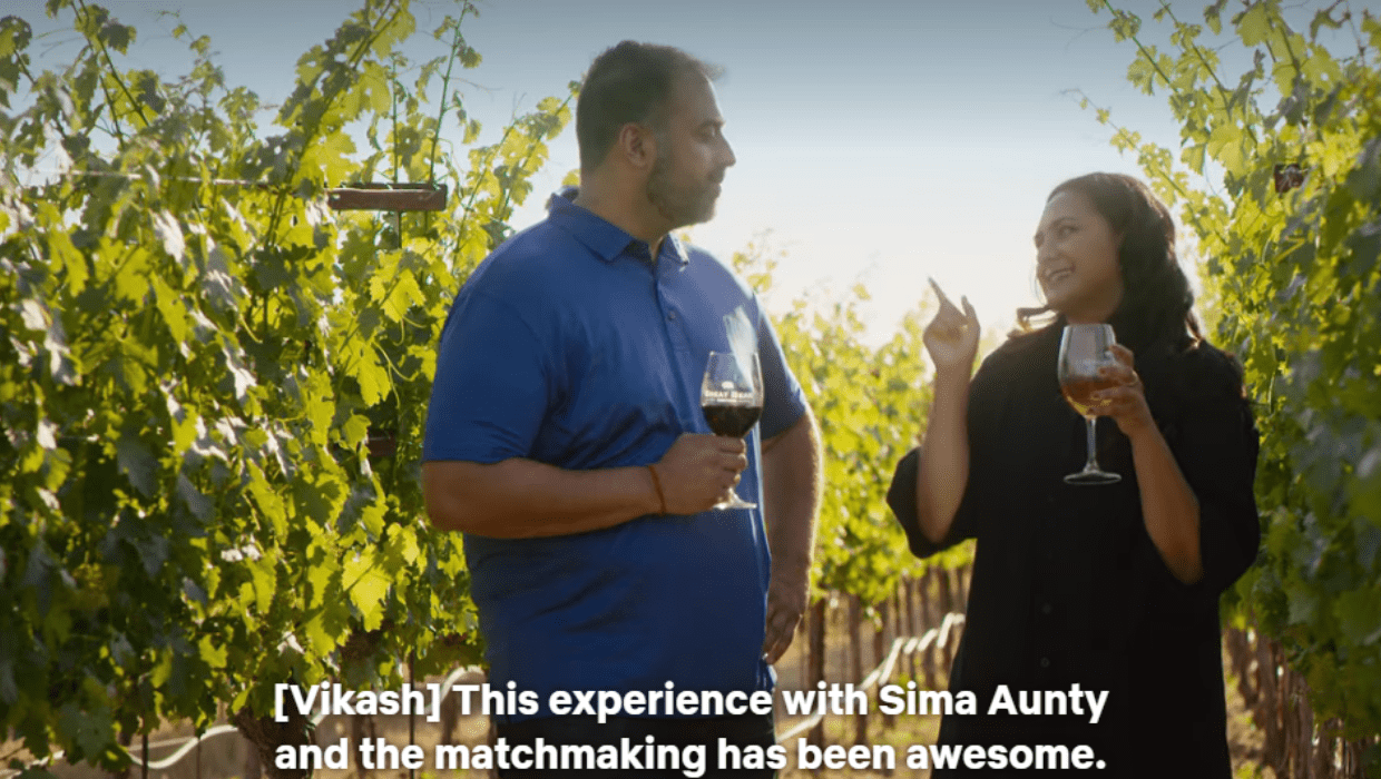 Vikash seemed happy with Sima's pick in 'Indian Matchmaking' Season 3 (Netflix)