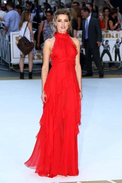 Actress Amber Heard attends the European Premiere of