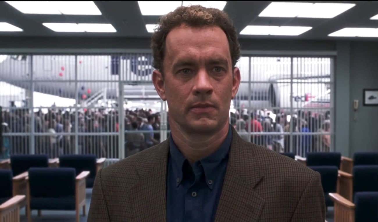 Hanks gained a startling 50 pounds in pre-production to play a typical FedEx agent (IMDb)