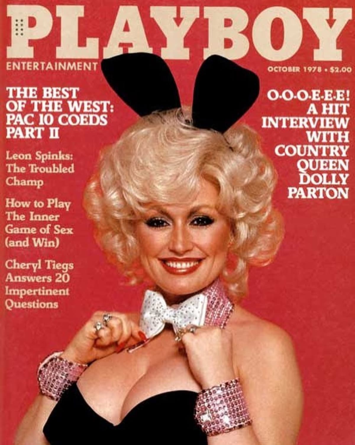 Dolly Parton poses for the 1978 October cover of the Playboy magazine (dollyparton/Instagram)