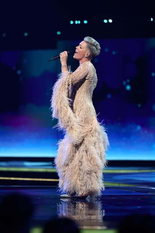 P!nk performs onstage during the 2022 American Music Awards at Microsoft Theater on November 20, 2022 in Los Angeles, California.