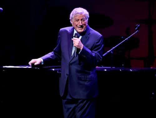 Tony Bennett performs onstage during  the 17th Annual A Great Night In Harlem at The Apollo Theater on April 04, 2019 in New York City.