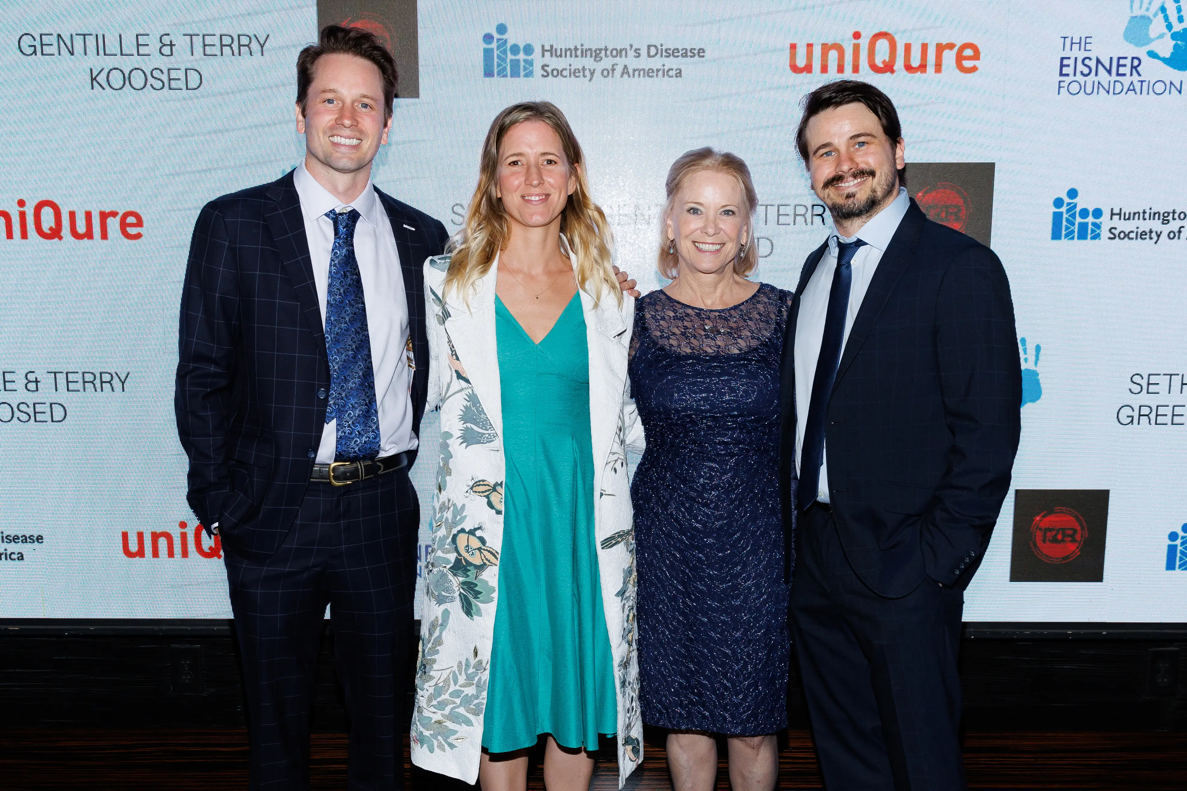 Tyler Ritter, Carly Ritter, Nancy Morgan Ritter and Jason Ritter arrive at the 8th Annual Freeze HD at Avalon Hollywood & Bardot on October 22, 2022 in Los Angeles, California. (Photo by Rich Polk/Getty Images for Huntington's Disease Society of America )