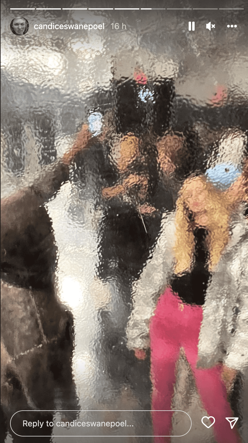 Candice shared a photo from the Yeezy Gap event. (instagram-candiceswanepoel)