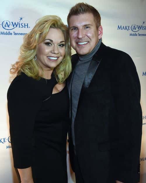 Reality TV stars Julie Chrisley and Todd Chrisley attend the 2016 Make-A-Wish Stars For Wishes at the Gaylord Opryland Hotel on January 16, 2016 in Nashville, Tennessee. (Photo by Rick Diamond/Getty Images)