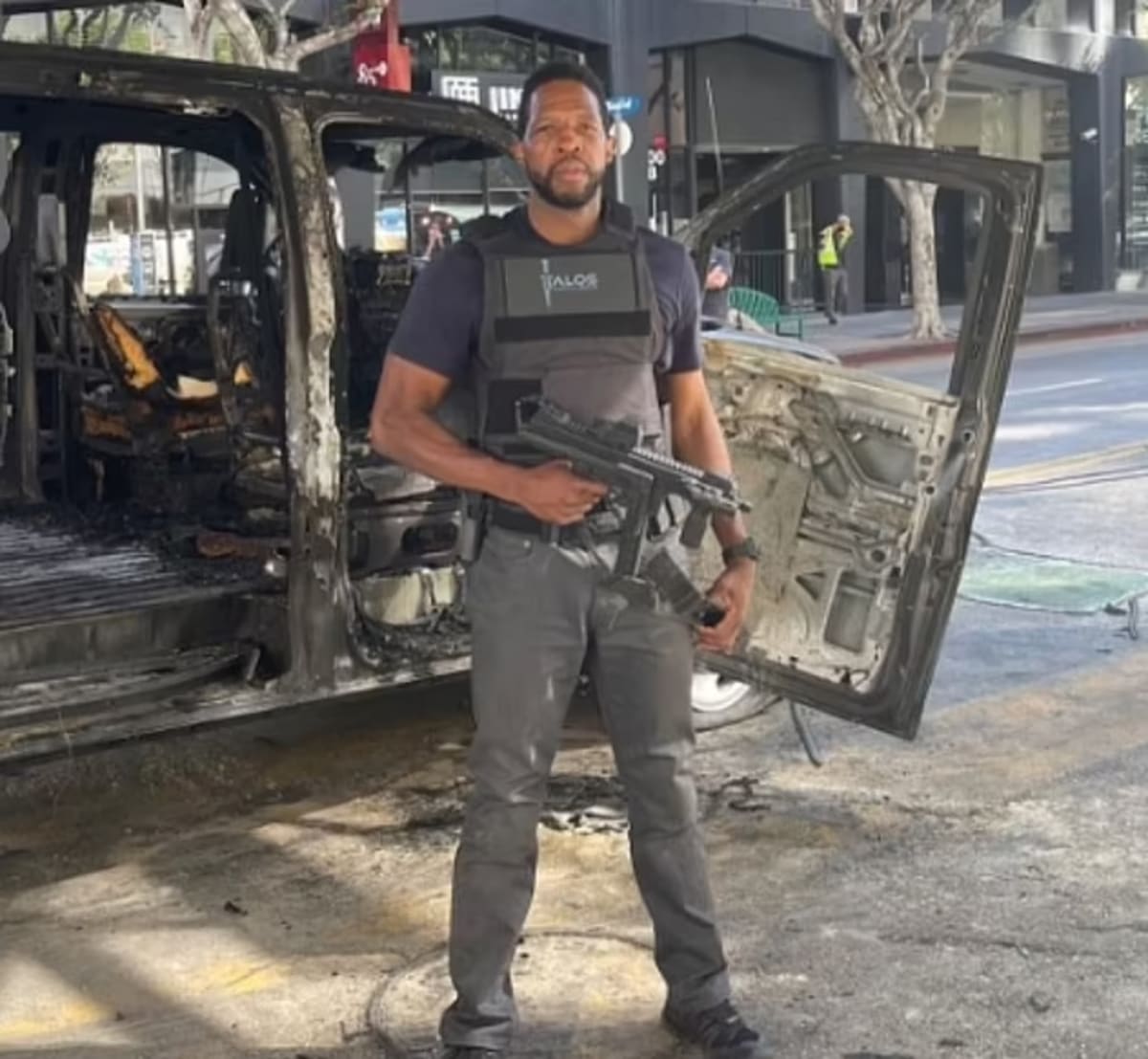 Cedric Jones seen on the set of 'The Terminal List' (Instagram)