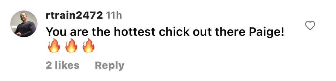 comment section on Paige's recent post (@_paige.renee/Instagram)