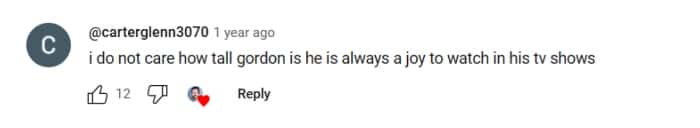 Gordon Ramsay's fan reacted to his height (Rob Paul/ YouTube)