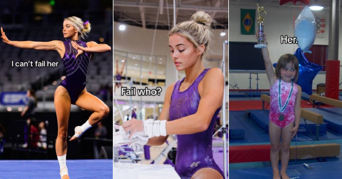 Olivia Dunne shared her childhood picture (livvy/ TikTok)