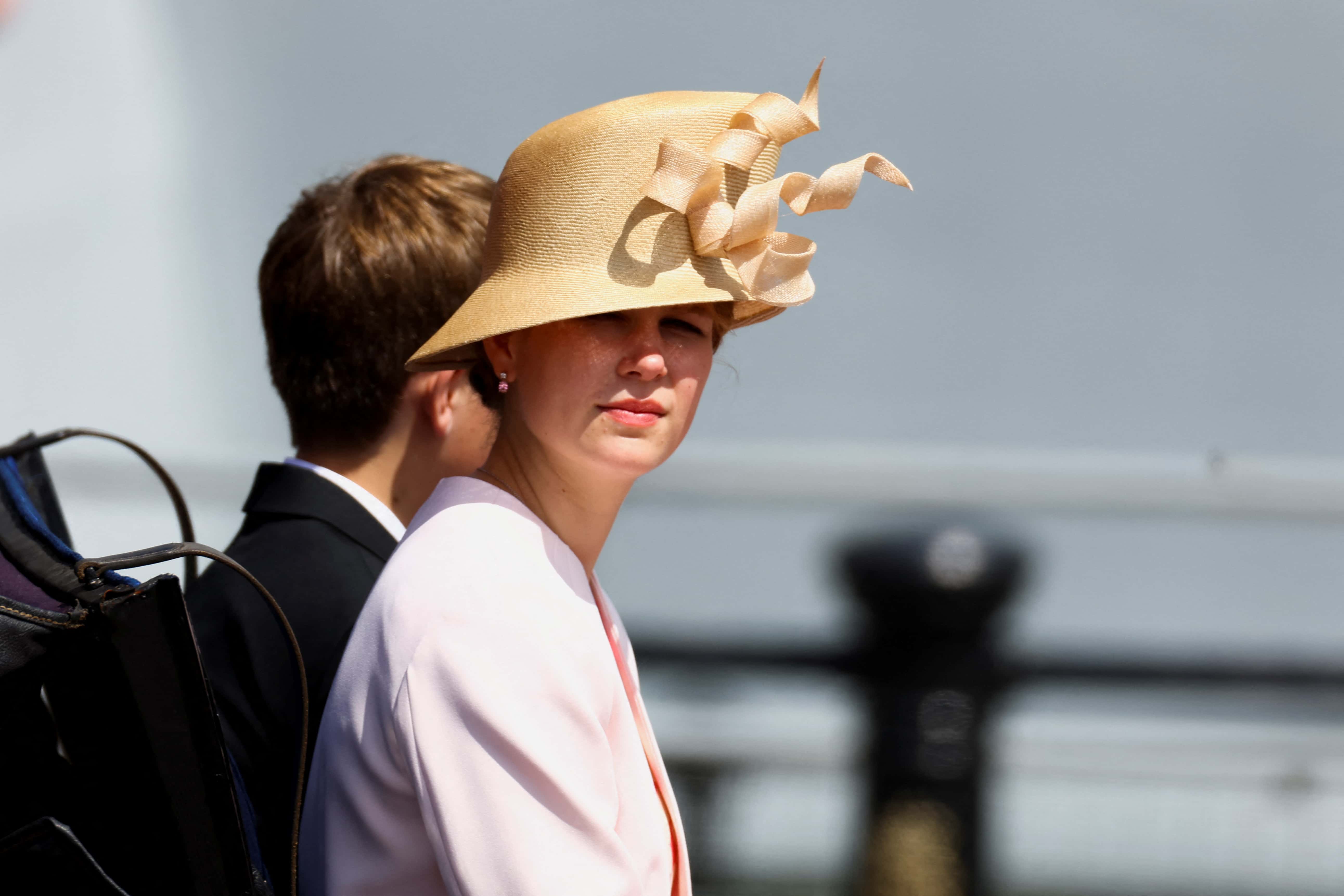 Lady Louise Windsor rides in a carriage during Trooping The Colour on June 2, 2022 in London, England.Trooping The Colour, also known as The Queen's Birthday Parade, is a military ceremony performed by regiments of the British Army that has taken place since the mid-17th century. It marks the official birthday of the British Sovereign. This year, from June 2 to June 5, 2022, there is the added celebration of the Platinum Jubilee of Elizabeth II  in the UK and Commonwealth to mark the 70th anniversary of her accession to the throne on 6 February 1952.