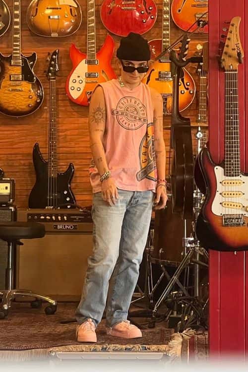 'Selling Sunset' star Chrishell Stause's beau, G Flip donned a Y2K style outfit (Backgrid)