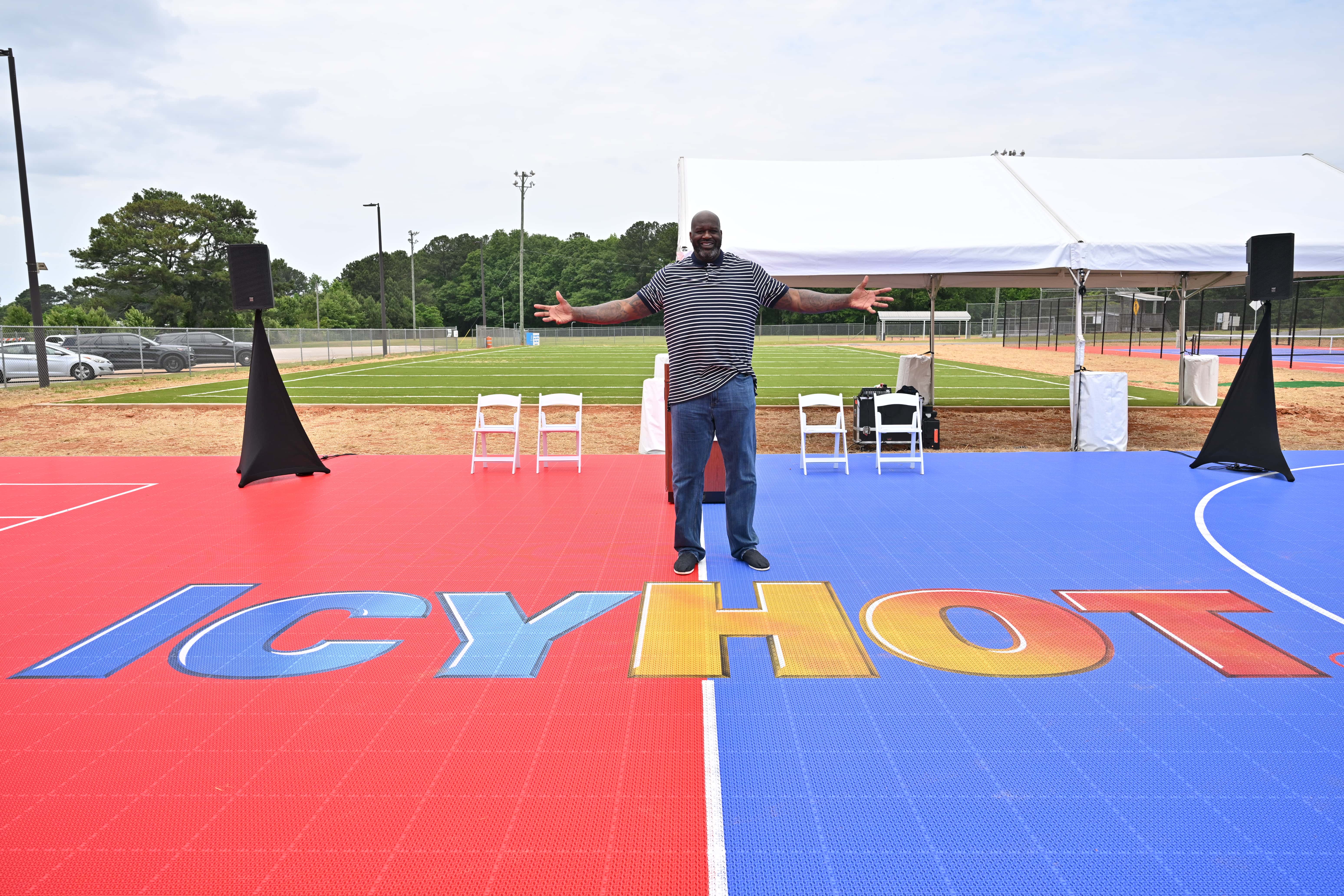 Shaquille O'Neal attends as The Shaquille O'Neal Foundation & Icy Hot unveil the latest 