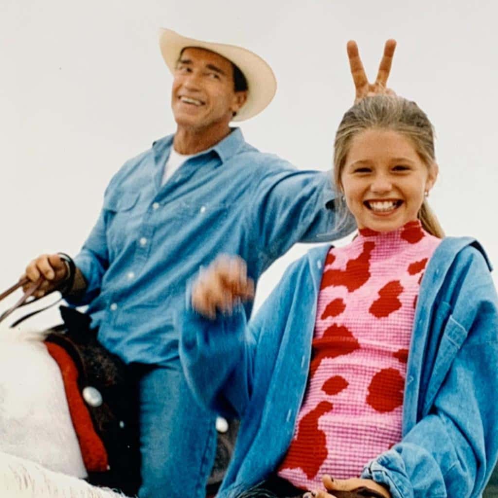 Katherine Schwarzenegger used to beg dad Arnold Schwarzenegger to drive her to school in a minivan. (katherineschwarzenegger/Instagram)