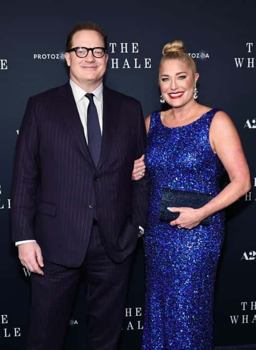 Brendan Fraser and Jeanne Moore attend