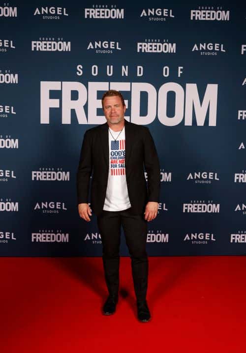 Tim Ballard attends the premiere of 