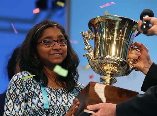 Ananya Vinay of Fresno, CA. won the 2017 Scripps National Spelling Bee by spelling the word 