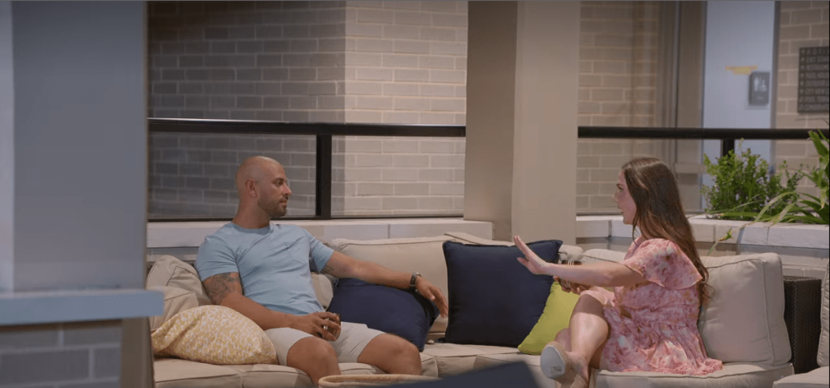 Izzy Zapata and ex Johnie Maraist on 'Love is Blind' Season 5 (netflix)