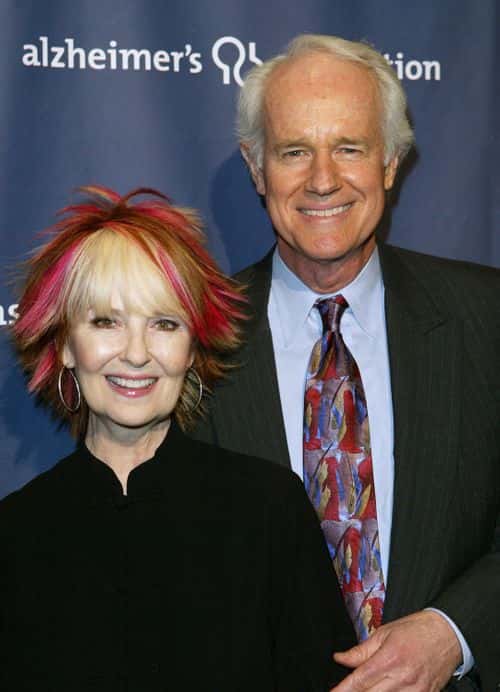 Actress Shelley Fabares and Actor Mike Farrell arrive at The Alzheimer's Association's 12th Annual