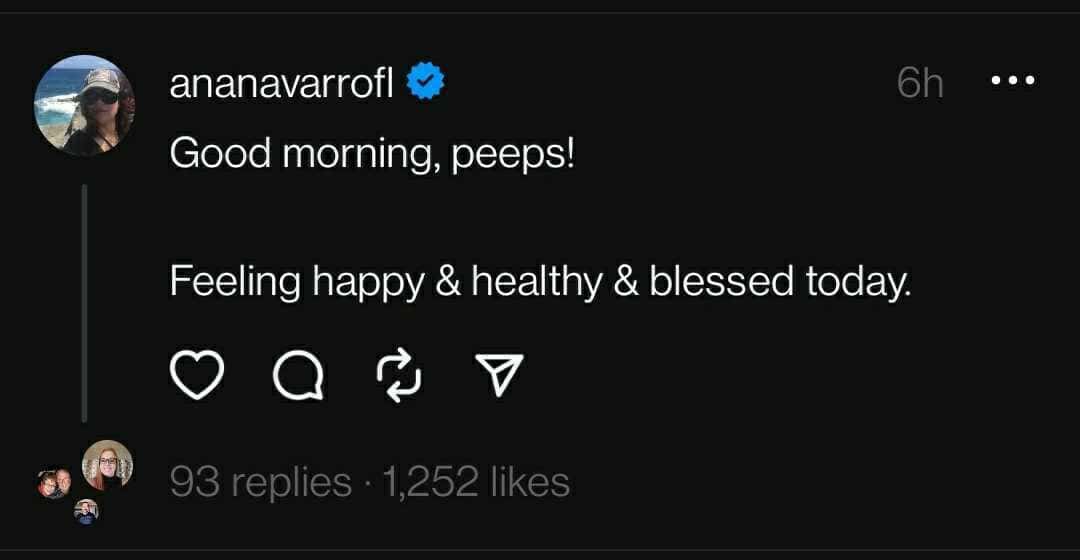 Ana Navarro takes over threads to update her fans (Threads/ananavarrofl)