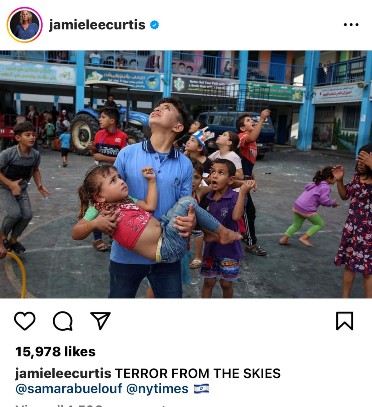 Jamie Lee Curtis's deleted post (Instagram/@jamieleecurtis)