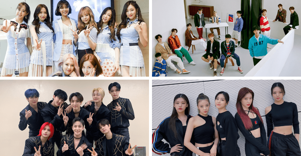 Girls' Generation, Seventeen, Stray Kids and Itzy are nominated (@GirlsGeneration, @pledis_17, @Stray_Kids, @ITZYofficial/Twitter)