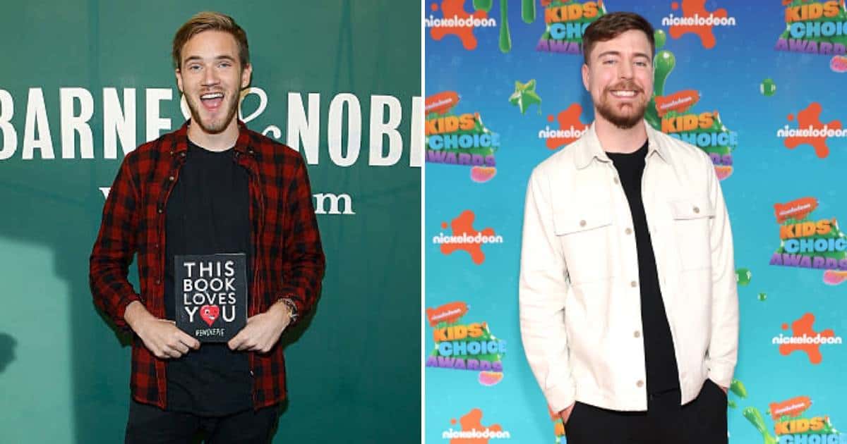 PewDiePie challenged MrBeast (John Lamparski, Phillip Faraone/Getty Images)