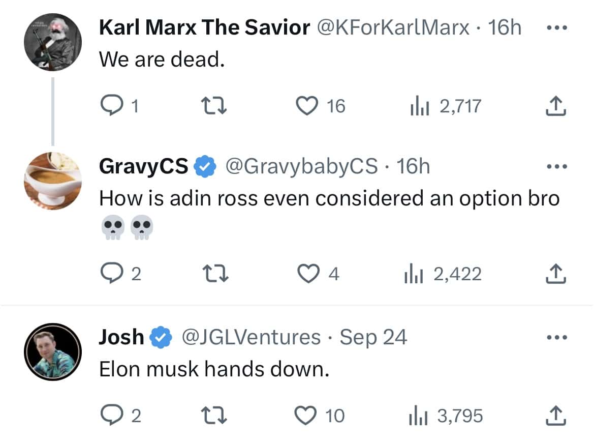 Fans choose their favorite picks (@TateNews/Twitter)