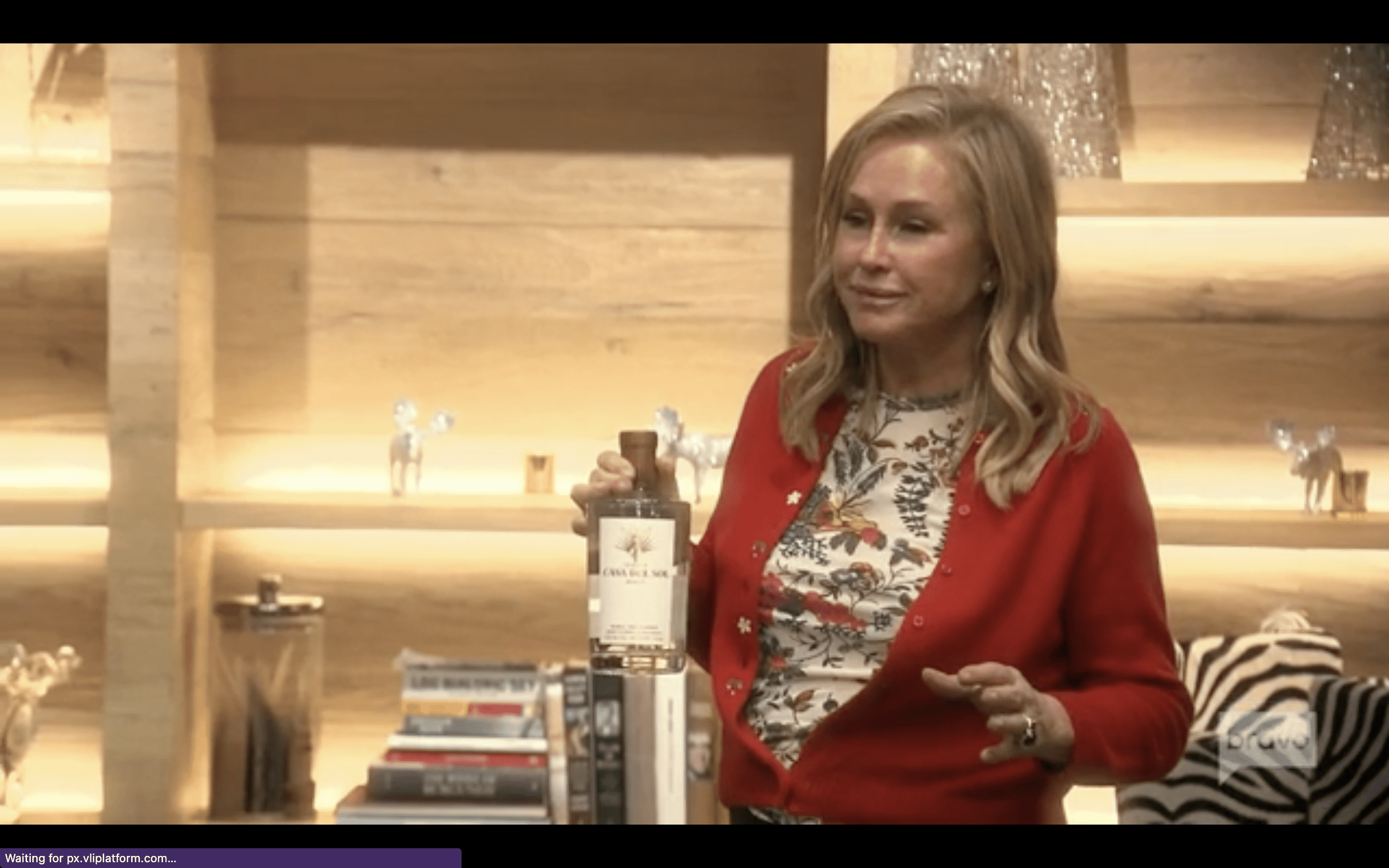 Kathy Hilton with her tequila on 'RHOBH' (Bravo)