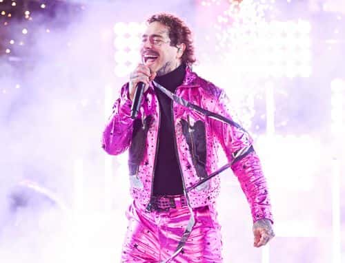 Post Malone performs during the Times Square New Year's Eve 2020 Celebration on December 31, 2019 in New York City.