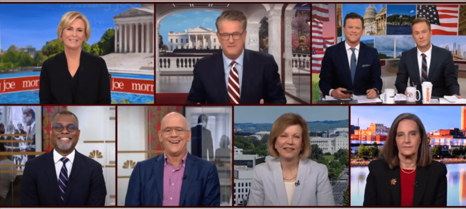 The 'Morning Joe' panel laughs at Joe Scarborough's impression of Donald Trump (YouTube/MSNBC)