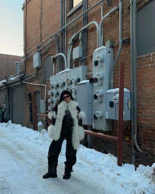 Kylie Jenner's fur outfit (Instagram/@kyliejenner)