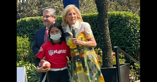 Jill Biden was in Mexico last week (Twitter/ @nflmx)