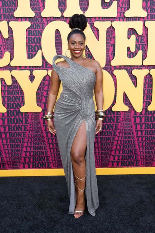 Teyonah Parris attends the premiere of Netflix's 