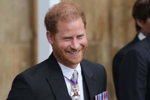 Prince Harry leaves after the Coronation of King Charles III and Queen Camilla on May 6, 2023 in London, England. The Coronation of Charles III and his wife, Camilla, as King and Queen of the United Kingdom of Great Britain and Northern Ireland, and the other Commonwealth realms takes place at Westminster Abbey today. Charles acceded to the throne on 8 September 2022, upon the death of his mother, Elizabeth II.