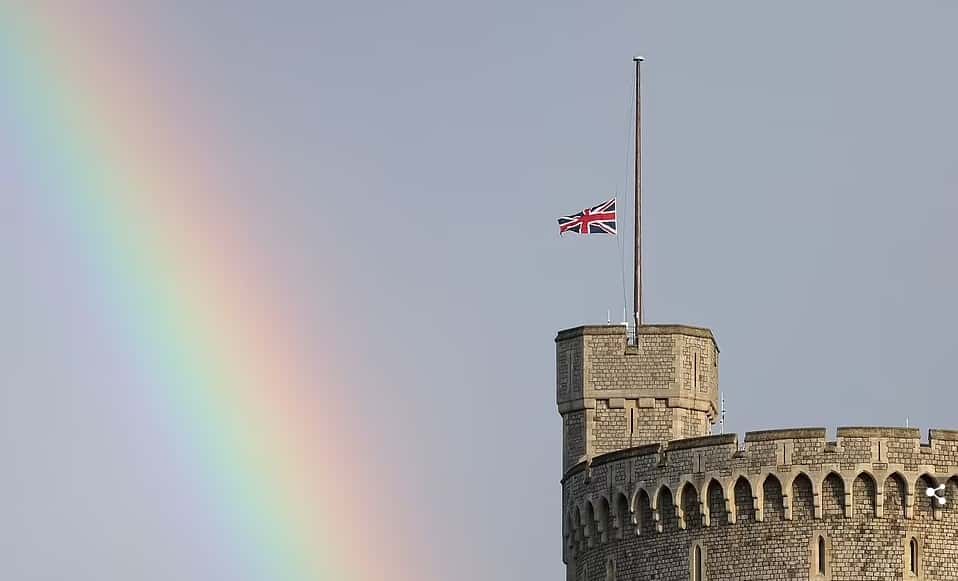 Windsor Castle as a rainbow covers the sky on September 08 (Getty Images)