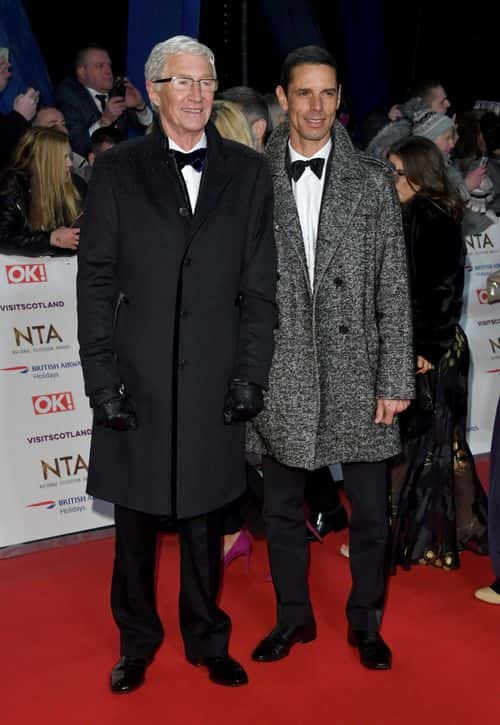 Paul O'Grady and Andre Portasio attend the National Television Awards held at the O2 Arena on January 22, 2019 in London, England.