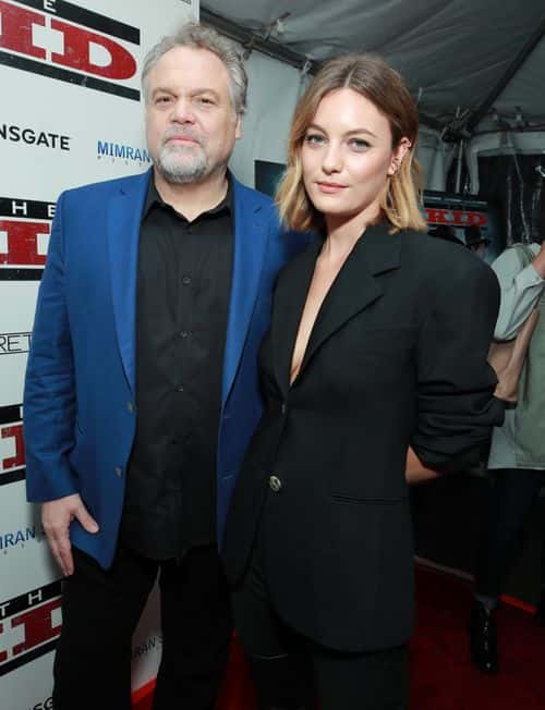 Vincent D'Onofrio (L) and Leila George attend the premiere of Lionsgate's 