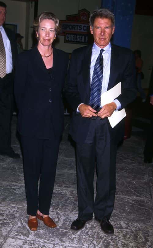 UNDATED FILE PHOTO: Actor Harrison Ford and wife Melissa Mathison in New York. Ford and his wife, screenwriter Melissa Mathison, announced November 7, 2000 that they have separated after 17 years of marriage.