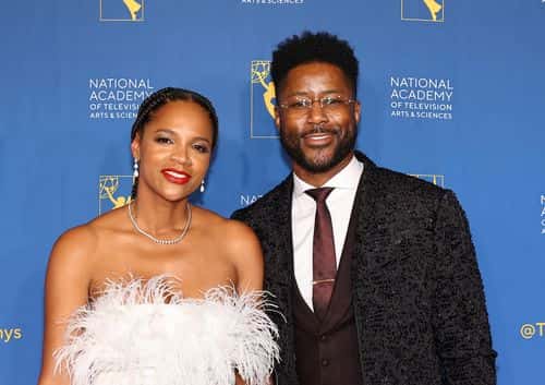 Atoya Burleson and Nate Burleson attend the 44th Annual Sports Emmy Awards at Frederick P. Rose Hall, Jazz at Lincoln Center on May 22, 2023 in New York City.