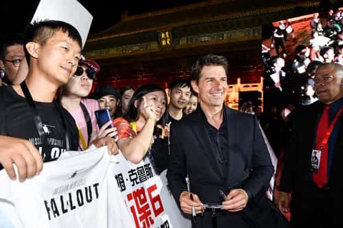 Tom Cruise attends the 'Mission: Impossible - Fallout' China Premiere at The Ancestral Temple on August 29, 2018 in Beijing, .