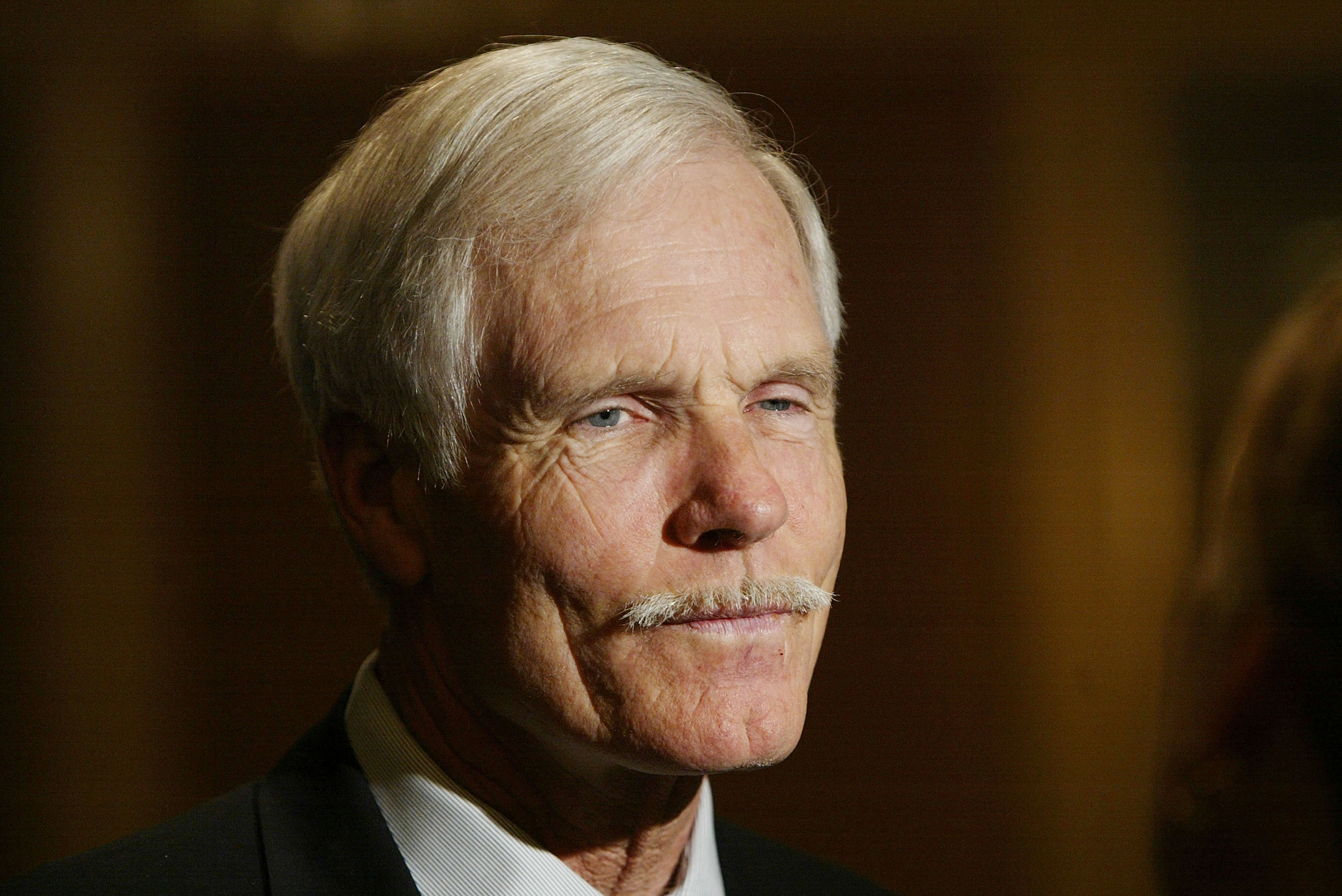 Media Mogul Ted Turner attends the 'Hollywood Radio and Television Society's Newsmakers Luncheon' at the Regent Beverly Wilshire April 8, 2004, in Los Angeles, California. (Getty Images)