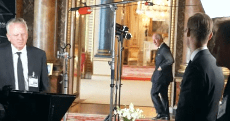 Screenshot showing Charles leaving the shoot area ((YouTube/ The Royal Family Channel)