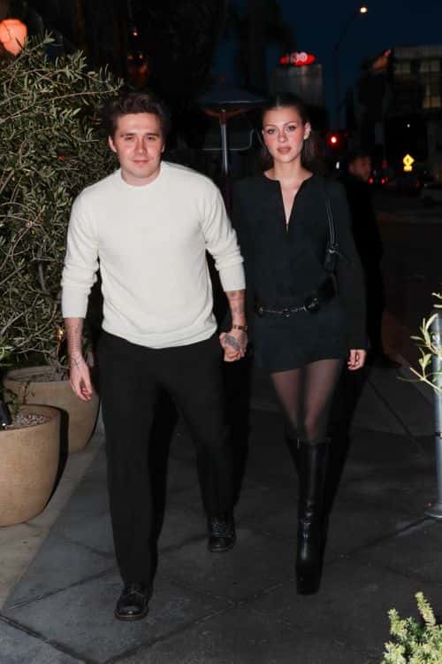 Brooklyn Beckham treated his wife Nicola Peltz to a night out on the town in West Hollywood on Thursday (Backgrid)