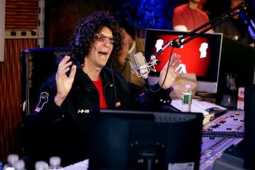 Radio talk show host Howard Stern debuts his show on Sirius Satellite Radio January 09, 2006 at the network's studios at Rockefeller Center in New York City.