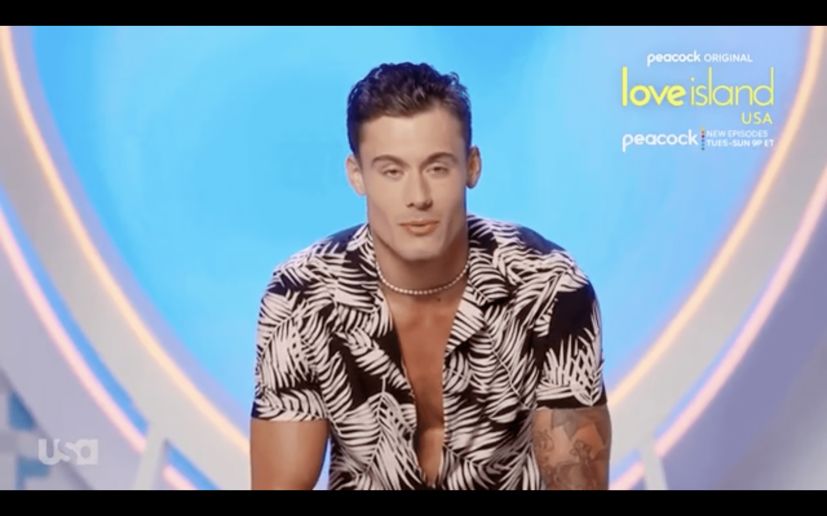 Isaiah on 'Love Island' (Peacock)